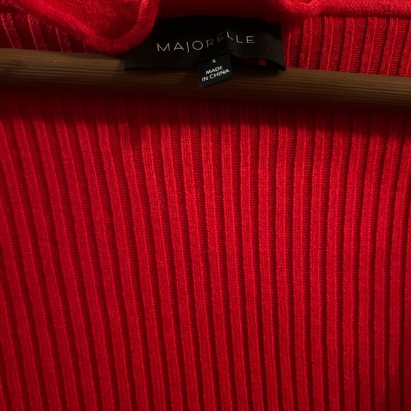 MAJORELLE Red Ruffle Cardigan - Picture 6 of 6